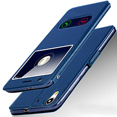 Funda de Cuero Cartera con Soporte para Huawei Y6 II 5 5 Azul