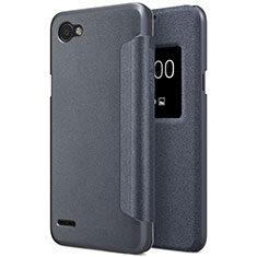 Funda de Cuero Cartera con Soporte para LG Q6 Negro