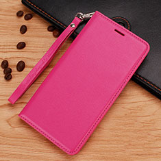 Funda de Cuero Cartera con Soporte para Nokia 7.1 Plus Rosa Roja