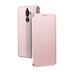 Funda de Cuero Cartera con Soporte para Nokia 7 Plus Oro Rosa