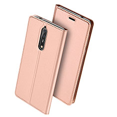 Funda de Cuero Cartera con Soporte para Nokia 8 Rosa