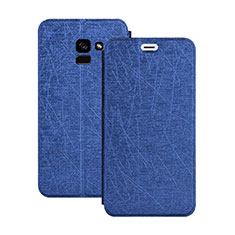 Funda de Cuero Cartera con Soporte para Samsung Galaxy A5 (2018) A530F Azul