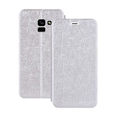 Funda de Cuero Cartera con Soporte para Samsung Galaxy A5 (2018) A530F Blanco