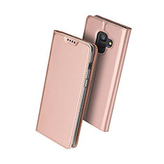 Funda de Cuero Cartera con Soporte para Samsung Galaxy A6 (2018) Dual SIM Oro Rosa