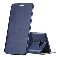 Funda de Cuero Cartera con Soporte para Samsung Galaxy C7 SM-C7000 Azul