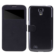 Funda de Cuero Cartera con Soporte para Samsung Galaxy Mega 6.3 i9200 i9205 Negro