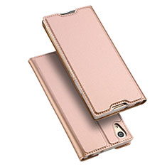 Funda de Cuero Cartera con Soporte para Sony Xperia L1 Rosa