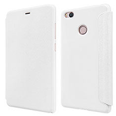 Funda de Cuero Cartera con Soporte para Xiaomi Mi 4S Blanco