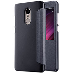 Funda de Cuero Cartera con Soporte para Xiaomi Redmi Note 4 Standard Edition Negro