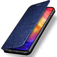 Funda de Cuero Cartera con Soporte para Xiaomi Redmi Note 7 Pro Azul