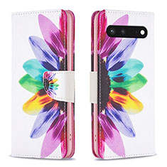 Funda de Cuero Cartera con Soporte Patron de Moda Carcasa B01F para Google Pixel 7 5G Multicolor