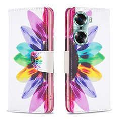 Funda de Cuero Cartera con Soporte Patron de Moda Carcasa B01F para Huawei Honor 60 Pro 5G Multicolor