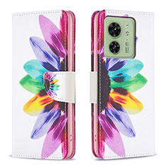 Funda de Cuero Cartera con Soporte Patron de Moda Carcasa B01F para Motorola Moto Edge (2023) 5G Multicolor