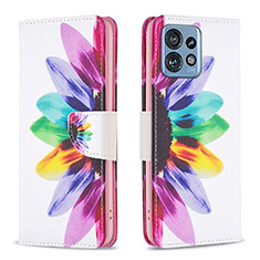 Funda de Cuero Cartera con Soporte Patron de Moda Carcasa B01F para Motorola Moto Edge 40 Pro 5G Multicolor