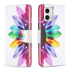 Funda de Cuero Cartera con Soporte Patron de Moda Carcasa B01F para Motorola Moto G73 5G Multicolor