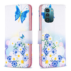 Funda de Cuero Cartera con Soporte Patron de Moda Carcasa B01F para Nokia G11 Azul