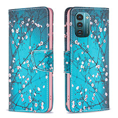 Funda de Cuero Cartera con Soporte Patron de Moda Carcasa B01F para Nokia G11 Cian