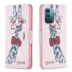 Funda de Cuero Cartera con Soporte Patron de Moda Carcasa B01F para Nokia G21 Rosa