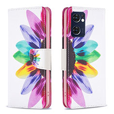 Funda de Cuero Cartera con Soporte Patron de Moda Carcasa B01F para OnePlus Nord CE 2 5G Multicolor