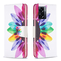 Funda de Cuero Cartera con Soporte Patron de Moda Carcasa B01F para OnePlus Nord N300 5G Multicolor