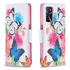 Funda de Cuero Cartera con Soporte Patron de Moda Carcasa B01F para Oppo A16 Vistoso