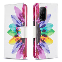 Funda de Cuero Cartera con Soporte Patron de Moda Carcasa B01F para Oppo A95 5G Multicolor