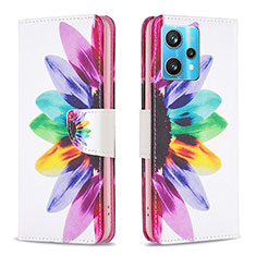 Funda de Cuero Cartera con Soporte Patron de Moda Carcasa B01F para Realme 9 4G Multicolor