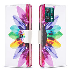 Funda de Cuero Cartera con Soporte Patron de Moda Carcasa B01F para Realme 9 5G Multicolor