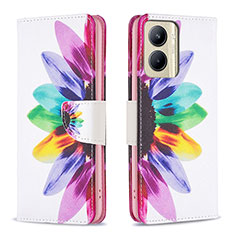 Funda de Cuero Cartera con Soporte Patron de Moda Carcasa B01F para Realme C33 (2023) Multicolor