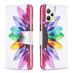 Funda de Cuero Cartera con Soporte Patron de Moda Carcasa B01F para Realme C35 Multicolor