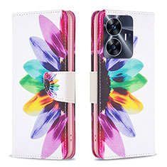 Funda de Cuero Cartera con Soporte Patron de Moda Carcasa B01F para Realme C55 Multicolor