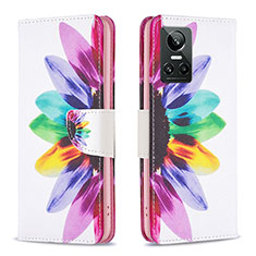 Funda de Cuero Cartera con Soporte Patron de Moda Carcasa B01F para Realme GT Neo3 5G Multicolor