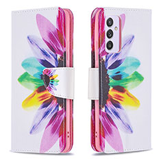 Funda de Cuero Cartera con Soporte Patron de Moda Carcasa B01F para Samsung Galaxy A24 4G Multicolor