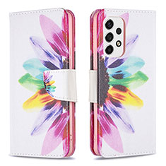 Funda de Cuero Cartera con Soporte Patron de Moda Carcasa B01F para Samsung Galaxy A53 5G Multicolor