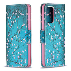 Funda de Cuero Cartera con Soporte Patron de Moda Carcasa B01F para Samsung Galaxy A72 5G Cian