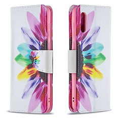 Funda de Cuero Cartera con Soporte Patron de Moda Carcasa B01F para Samsung Galaxy M02 Multicolor