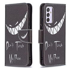 Funda de Cuero Cartera con Soporte Patron de Moda Carcasa B01F para Samsung Galaxy M34 5G Negro