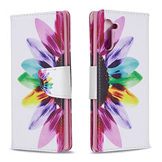 Funda de Cuero Cartera con Soporte Patron de Moda Carcasa B01F para Samsung Galaxy Note 10 5G Multicolor