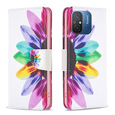 Funda de Cuero Cartera con Soporte Patron de Moda Carcasa B01F para Xiaomi Poco C55 Multicolor