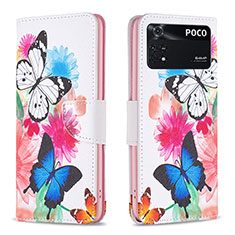 Funda de Cuero Cartera con Soporte Patron de Moda Carcasa B01F para Xiaomi Poco M4 Pro 4G Vistoso