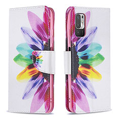 Funda de Cuero Cartera con Soporte Patron de Moda Carcasa B01F para Xiaomi Redmi Note 10 5G Multicolor