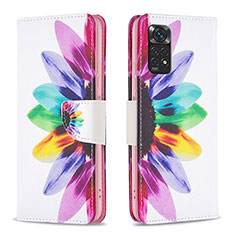 Funda de Cuero Cartera con Soporte Patron de Moda Carcasa B01F para Xiaomi Redmi Note 11 4G (2022) Multicolor