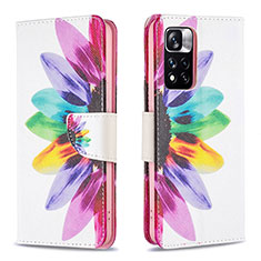 Funda de Cuero Cartera con Soporte Patron de Moda Carcasa B01F para Xiaomi Redmi Note 11 Pro+ Plus 5G Multicolor