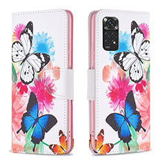 Funda de Cuero Cartera con Soporte Patron de Moda Carcasa B01F para Xiaomi Redmi Note 11S 4G Vistoso