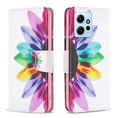 Funda de Cuero Cartera con Soporte Patron de Moda Carcasa B01F para Xiaomi Redmi Note 12 4G Multicolor