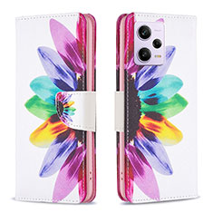 Funda de Cuero Cartera con Soporte Patron de Moda Carcasa B01F para Xiaomi Redmi Note 12 Pro 5G Multicolor