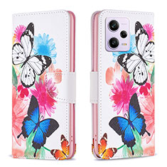 Funda de Cuero Cartera con Soporte Patron de Moda Carcasa B01F para Xiaomi Redmi Note 12 Pro 5G Vistoso