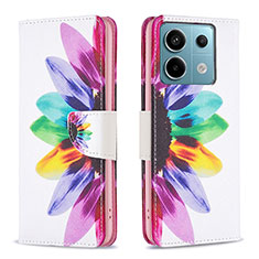 Funda de Cuero Cartera con Soporte Patron de Moda Carcasa B01F para Xiaomi Redmi Note 13 Pro 5G Multicolor