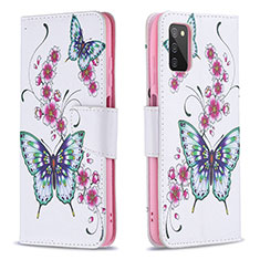 Funda de Cuero Cartera con Soporte Patron de Moda Carcasa B03F para Samsung Galaxy M02s Vistoso