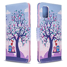 Funda de Cuero Cartera con Soporte Patron de Moda Carcasa B03F para Samsung Galaxy M40S Purpura Claro